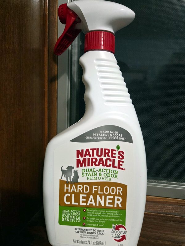 Nature's Miracle Hard Floor Cleaner spray bottle