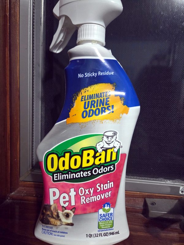 OdoBan Pet Oxy Stain Remover spray bottle